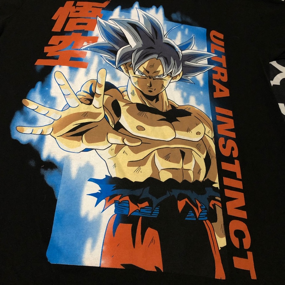 Dragon Ball Z Super Ultra Instinct Goku Black T-Shirt Men's Small Anime Manga